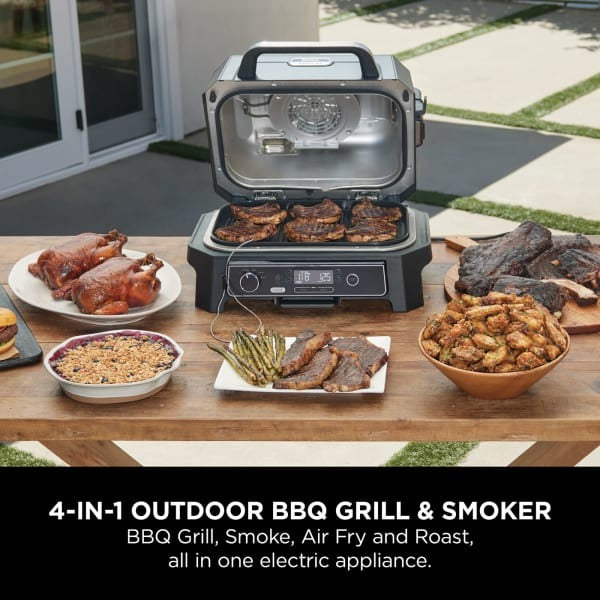 Ninja Woodfire Pro XL Electric BBQ Grill & Smoker with Smart Cook Thermometer
