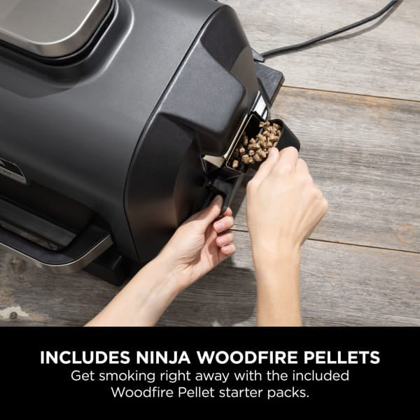Ninja Woodfire Pro XL Electric BBQ Grill & Smoker with Smart Cook Thermometer