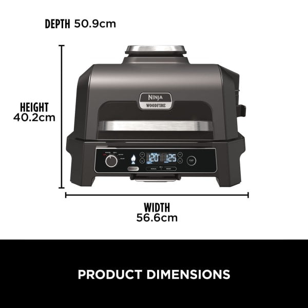 Ninja Woodfire Pro XL Electric BBQ Grill & Smoker with Smart Cook Thermometer