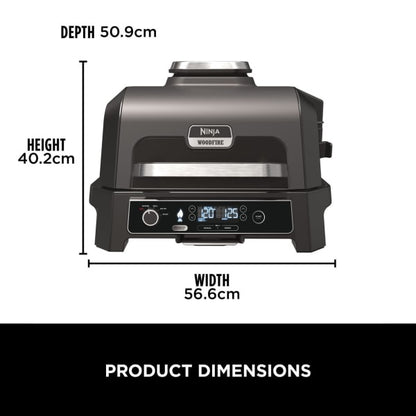 Ninja Woodfire Pro XL Electric BBQ Grill & Smoker with Smart Cook Thermometer