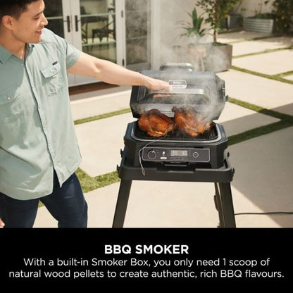 Ninja Woodfire Pro XL Electric BBQ Grill & Smoker with Smart Cook Thermometer
