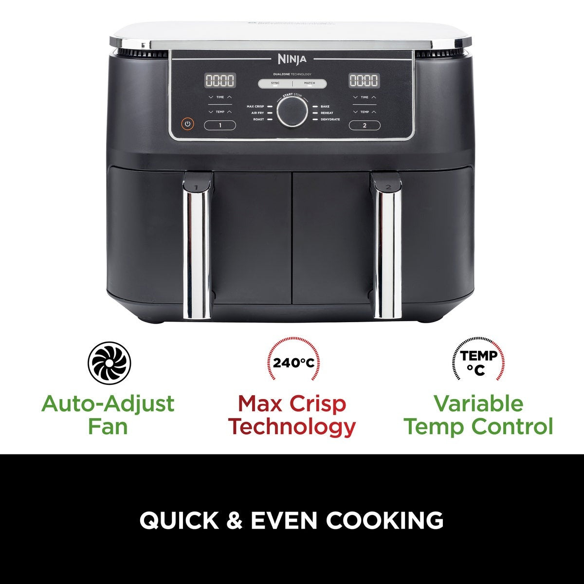 Ninja Foodi MAX DualZone 9.5 L Air Fryer